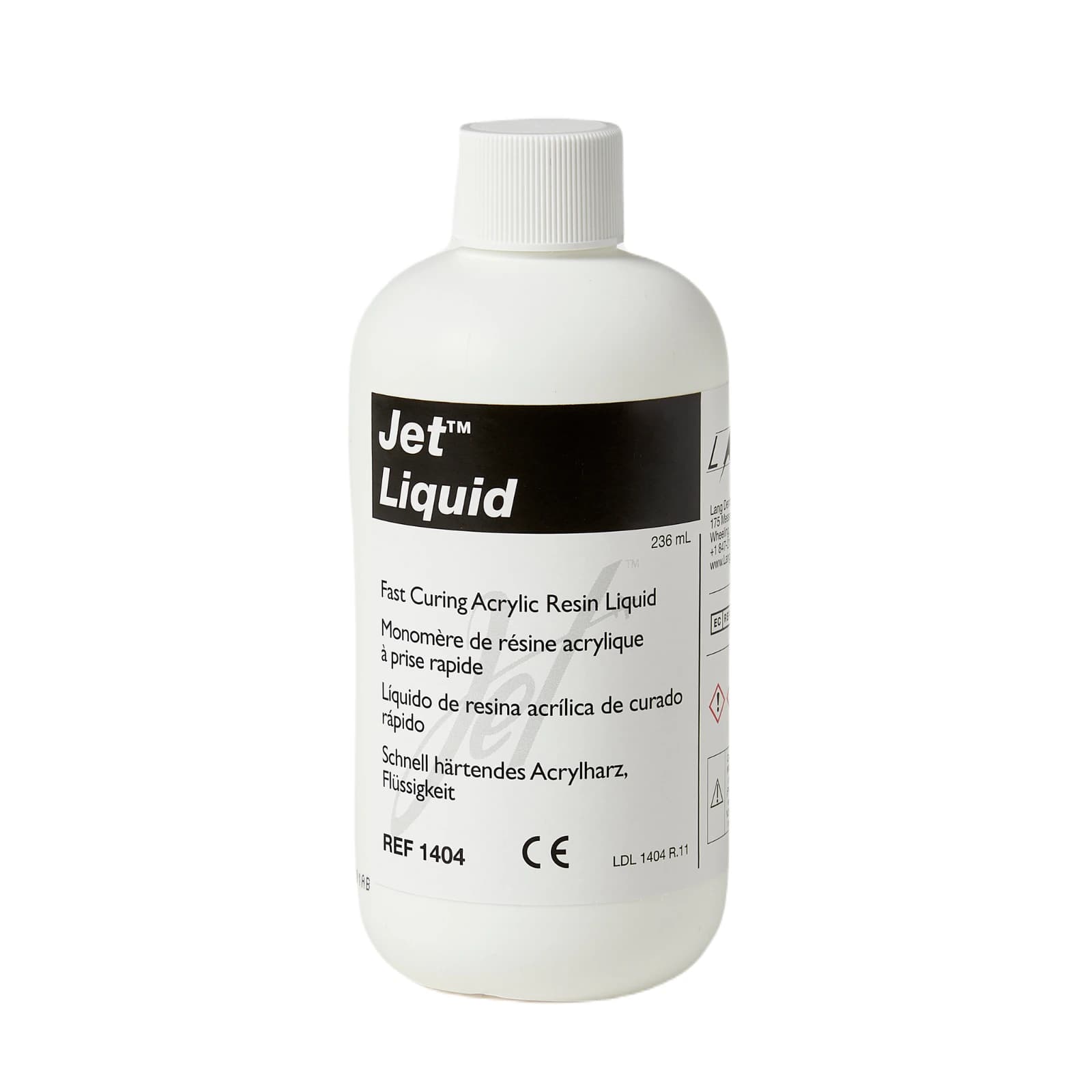 Lang Dental Jet Self-Curing Acrylic Resin Liquid, 946 ml (Quart), 1406 - Jet Liquid, 946 ml, 1406 - Image 1