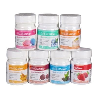 Gingicaine Topical Anesthetic Gel, Banana Flavor, 1 oz Jar - Gingicaine Banana 1oz. Jar - Image 1