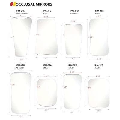 Plasdent Adult/Child Occlusal Intraoral Photographic Mirror, One Sided, Stainless Steel, 3" x 5-1/2" x 1-3/5", IPM-2FA - Plasdent Adult/Child Occlusal Intraoral Photographic Mirror, 3"x 5 1/2"x 1 - Image 1