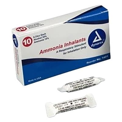 Ammonia Inhalant, 0.33 mL Ampules, 10/Box, Item 1401 - Ammonia Inhalant 0.33mL 10/Box 1401 - Image 1