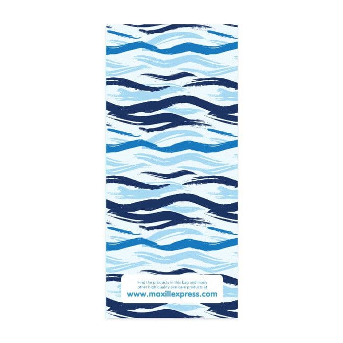 Maxill Adult Paper Loot Bag, Waves Pattern, 3.9" x 9", Peel and Seal, 100/Pack - maxill Adult Paper Loot Bag (3.9" x 9") - Waves Pattern (100 bags per pack) - Image 1