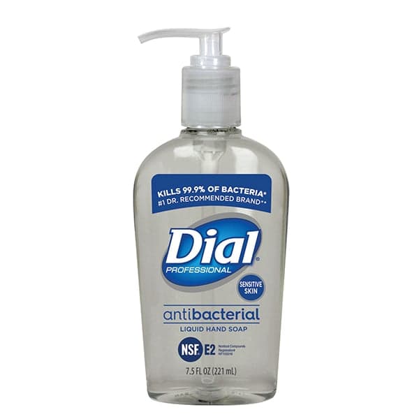 Dial Liquid Soap for Sensitive Skin, Light Floral Scent, Hypoallergenic, Clear, 7.5 oz Pump Bottle - Dial Liquid Soap for Sensitive Skin - Light Floral Scent, Hypoallergenic, Clear, 7.5 oz. Pump Bottle. - Image 1