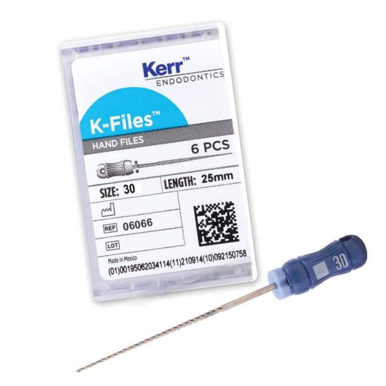 House Brand K-Files 25mm #30, Stainless Steel, 6/Box - House Brand K-Files 25mm #30 6/Box. Stainless Steel - Image 1