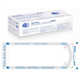 House Brand 2.25" x 4" Self-Sealing Paper/Clear Film Sterilization Pouch with Color Changing Indicator, Box of 200 - House Brand 2.25" x 4" Self-Sealing Paper/Clear Film Sterilization Pouch - Image 1