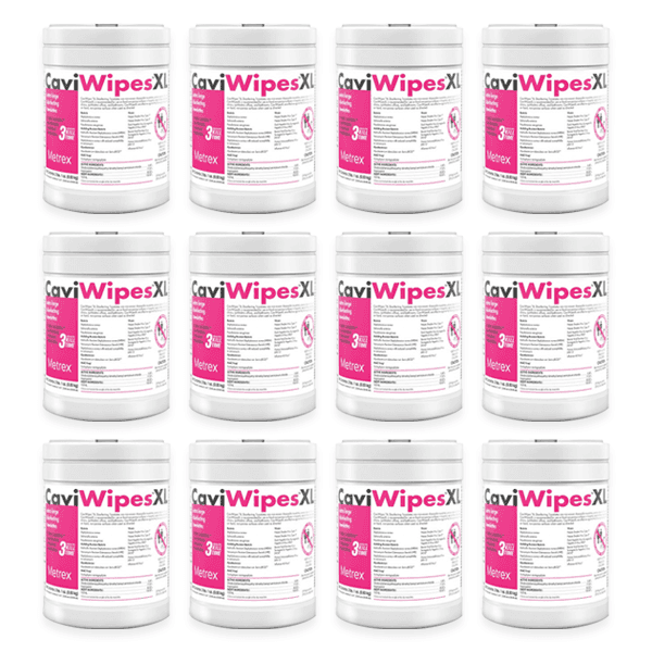 CaviWipes Disinfecting Towelettes, X-Large 9" x 12", 65/Canister, Case of 12 Canisters - CaviWipes Towelettes (X-Large: 9" x 12") 65/Can, Case of 12 Canisters - Image 1