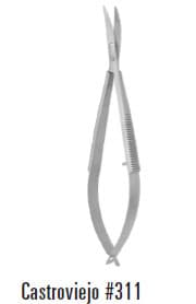 House Brand 4" Curved Castroviejo Corneal Surgical Scissors - House Brand 4" curved Castroviejo Corneal surgical scissors - Image 1