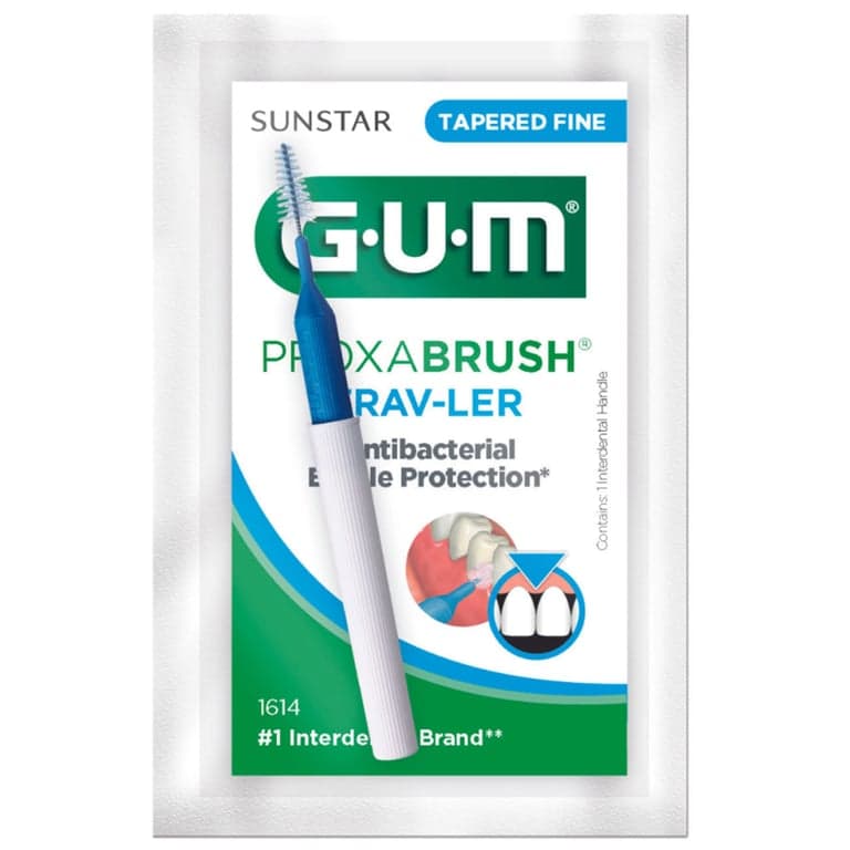Sunstar Proxabrush Trav-Ler Interdental Brush, Tapered, Bendable, Pocket-Sized, 36/Pkg, #1614P - Proxabrush Trav-Ler, Tapered pocket-sized interdental brush, bendable - Image 1
