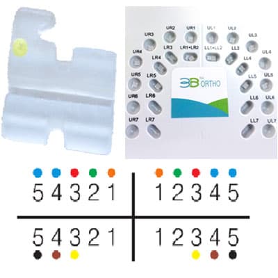 3B Translucent Ceramic Twin Bracket, 0.018" Slot, Hooks on 3,4,5, MBT Prescription, Package of 20 - TOL 3B Translucent Ceramic Bracket - 0.018, Hooks on 3,4,5, package of 20 - Image 1