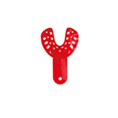 TOL #1 Children Lower Small Red Disposable Plastic Impression Trays, 50/Pk - TOL #1 Children Lower Small Red Disposable Plastic Impression Trays, 50/Pk - Image 1