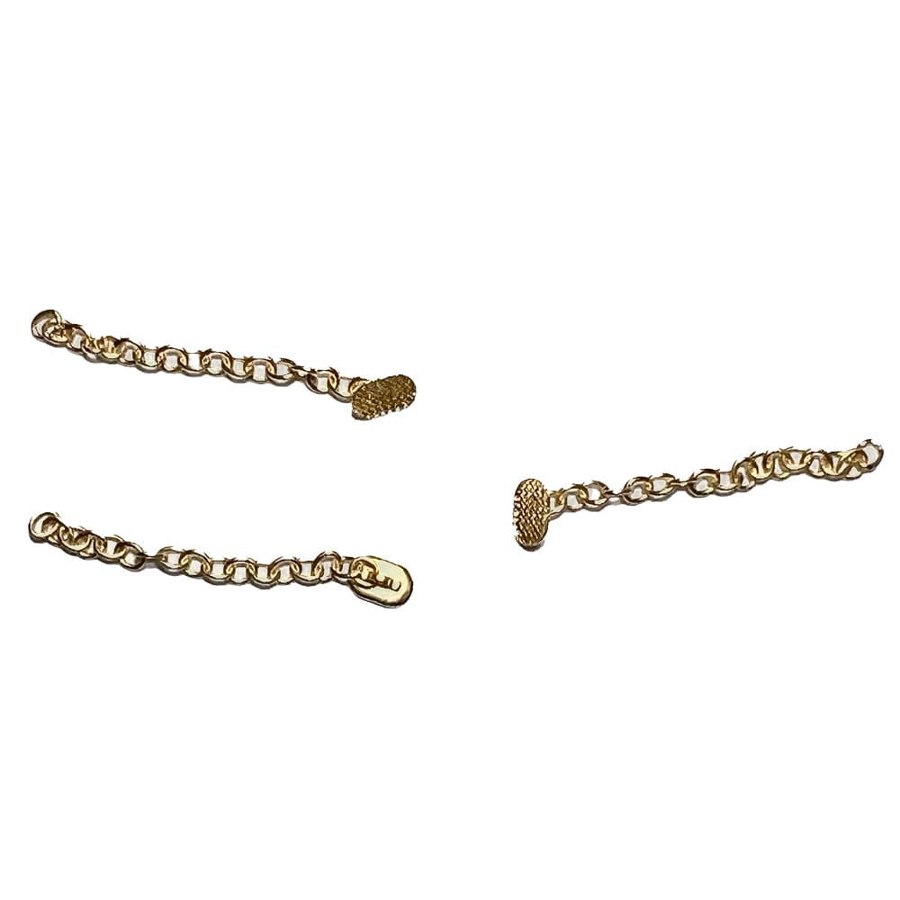 TOL Bondable Stainless Steel Gold Plated Eyelet and Traction Chain, Elliptic Base, 10/Pk - TOL Bondable Stainless Steel Gold Plated Eyelet and Traction Chain, Elliptic Base, 10/Pk - Image 1