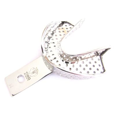 3B Orthodontics TOL Small Lower Arch Perforated Stainless Steel Impression Tray - TOL Small, Lower arch, Perforated stainless steel impression tray - Image 1