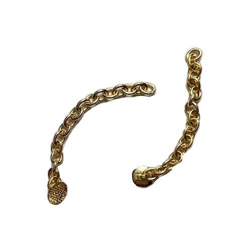 TOL Bondable Gold Stainless Steel Eyelet with Round Base and Traction Chain, 10/Pk - TOL Bondable Gold Stainless Steel Eyelet with Round Base and Traction Chain, 10/Pk - Image 1