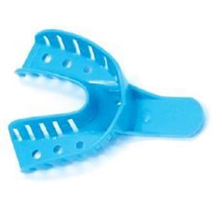3D Dental #4 Small Lower Full-Arch Disposable Impression Trays, Perforated, 12/Pk - 3D Dental #4 Small Lower Full-Arch Disposable Impression Trays 12/Pk - Image 1