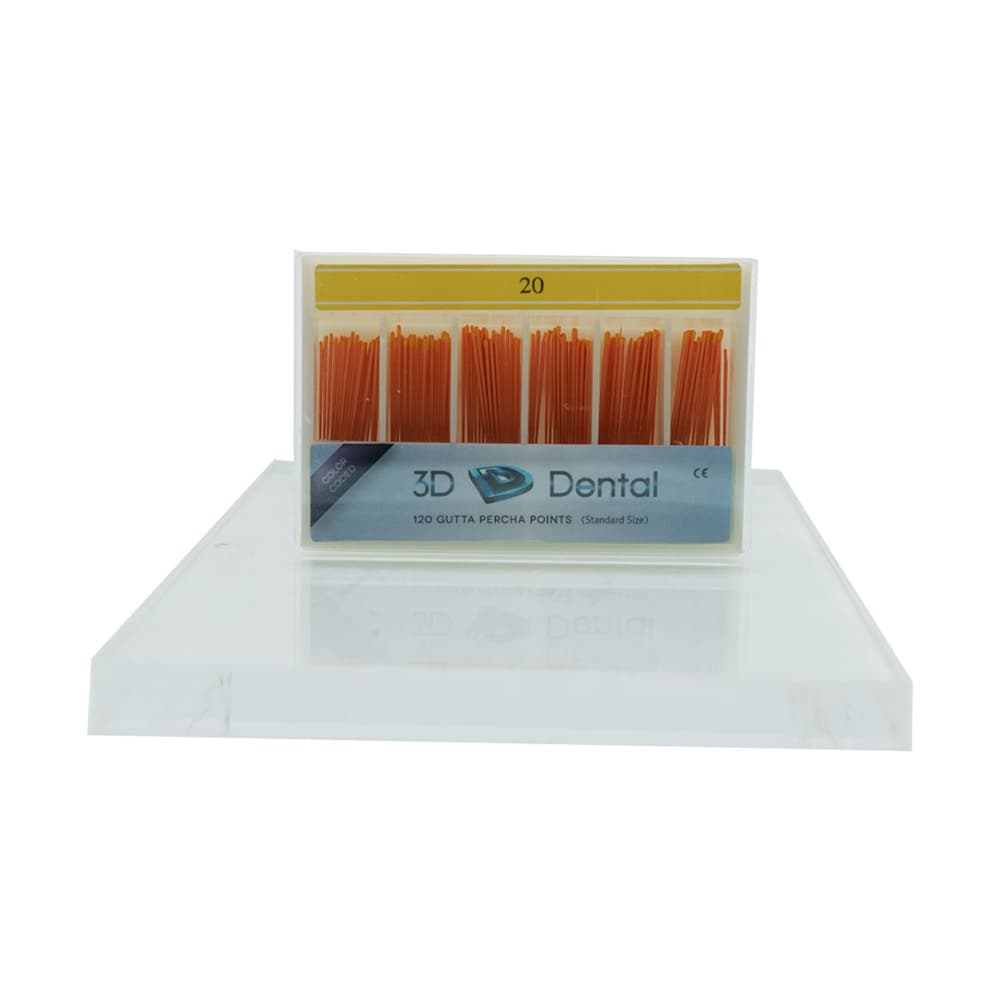 3D Endo Gutta Percha Points, Bulk, #20, 120/Bx - 3D Endo Gutta Percha Points, Bulk, #20, 120/Pk - Image 1