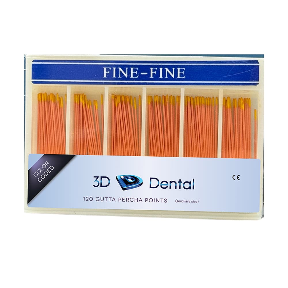 3D Endo Gutta Percha Points, Bulk, Fine/Fine, 120/Pk - 3D Endo Gutta Percha Points, Bulk, Fine/Fine, 120/Pk - Image 1