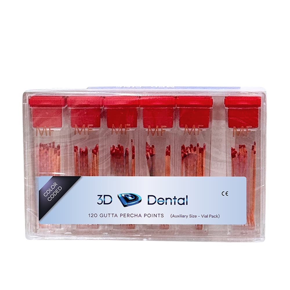 3D Endo Gutta Percha Points, Medium/Fine, 120/Pk - 3D Endo Gutta Percha Points, Medium/Fine,120/Pk - Image 1
