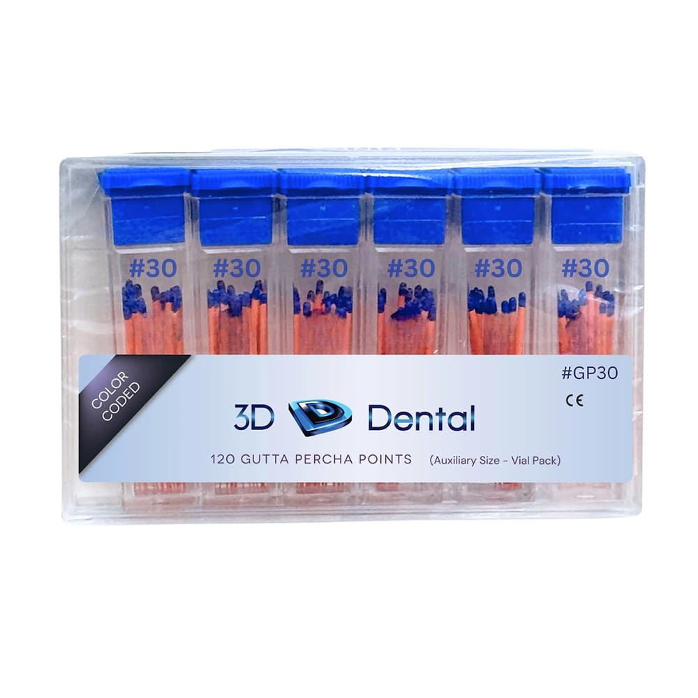 3D Endo Gutta Percha Points, ISO Size #30, 120/Pk - 3D Endo Gutta Percha Points, #30,120/Pk - Image 1