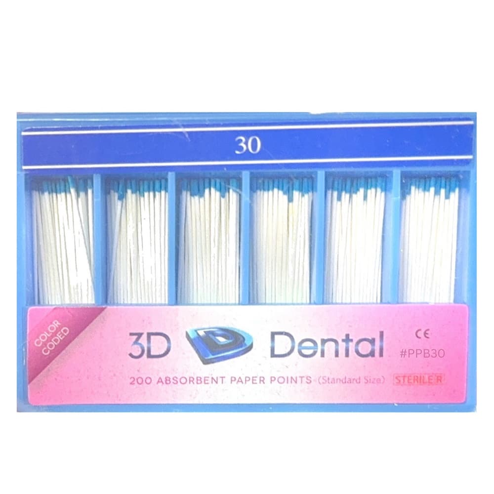 3D Endo Absorbent Paper Points, #30, 200/Pk - 3D Endo Absorbent Paper Points, #30, 200/Pk - Image 1
