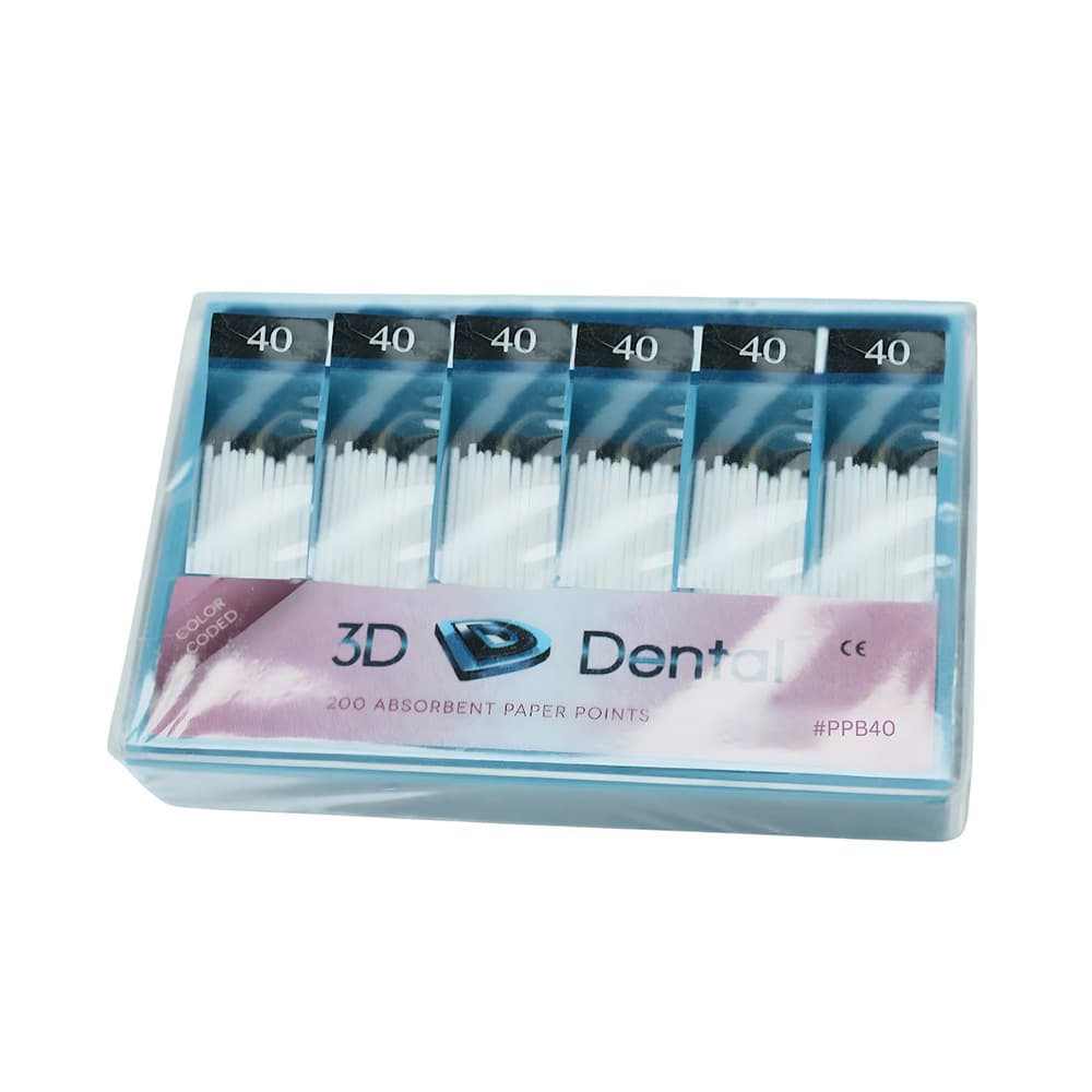 3D Endo Absorbent Paper Points, Size #40, 200/Pk - 3D Endo Absorbent Paper Points, #40, 200/Pk - Image 1
