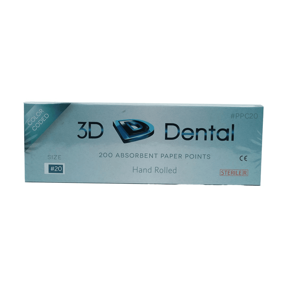 3D Endo Absorbent Paper Points, Size #20, 200/Pk - 3D Endo Absorbent Paper Points, #20, 200/Pk - Image 1