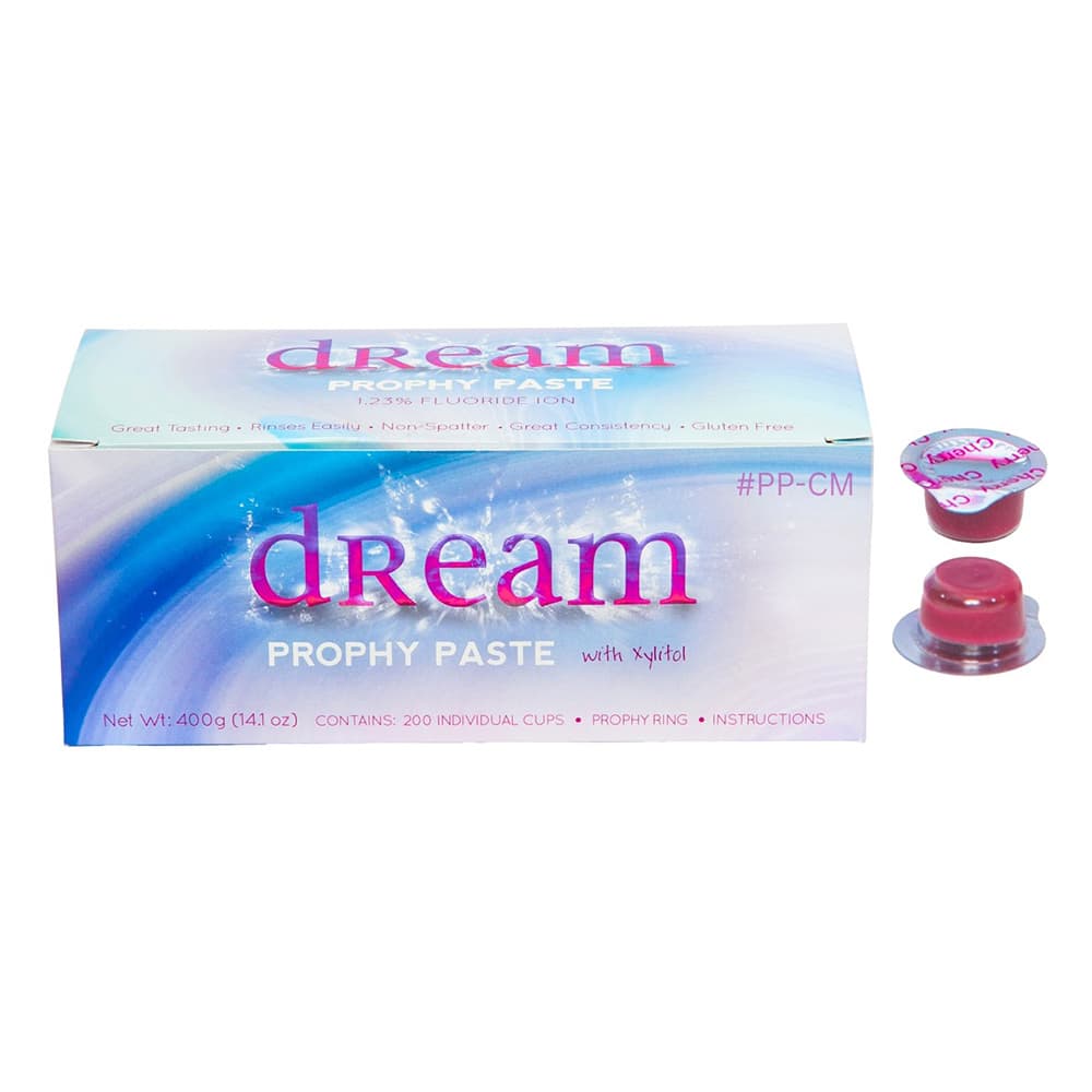 3D Dental Dream Splatter Free Prophy Paste Cups with Xylitol, Medium Cherry, 200/Pk - Dream Splatter Free Prophy Paste Cups with Xylitol, Medium Cherry, 200/Pk - Image 1
