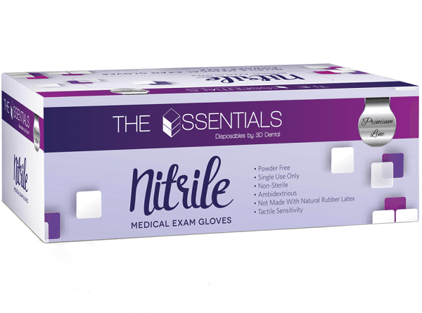 Essentials Premium Nitrile Exam Gloves, Powder-Free, Latex-Free, Large, Blue, 300/Box, 10 Boxes/Case - Essentials Premium Nitrile Exam Gloves - LARGE 300/Bx, 10Bx/Cs - Image 1