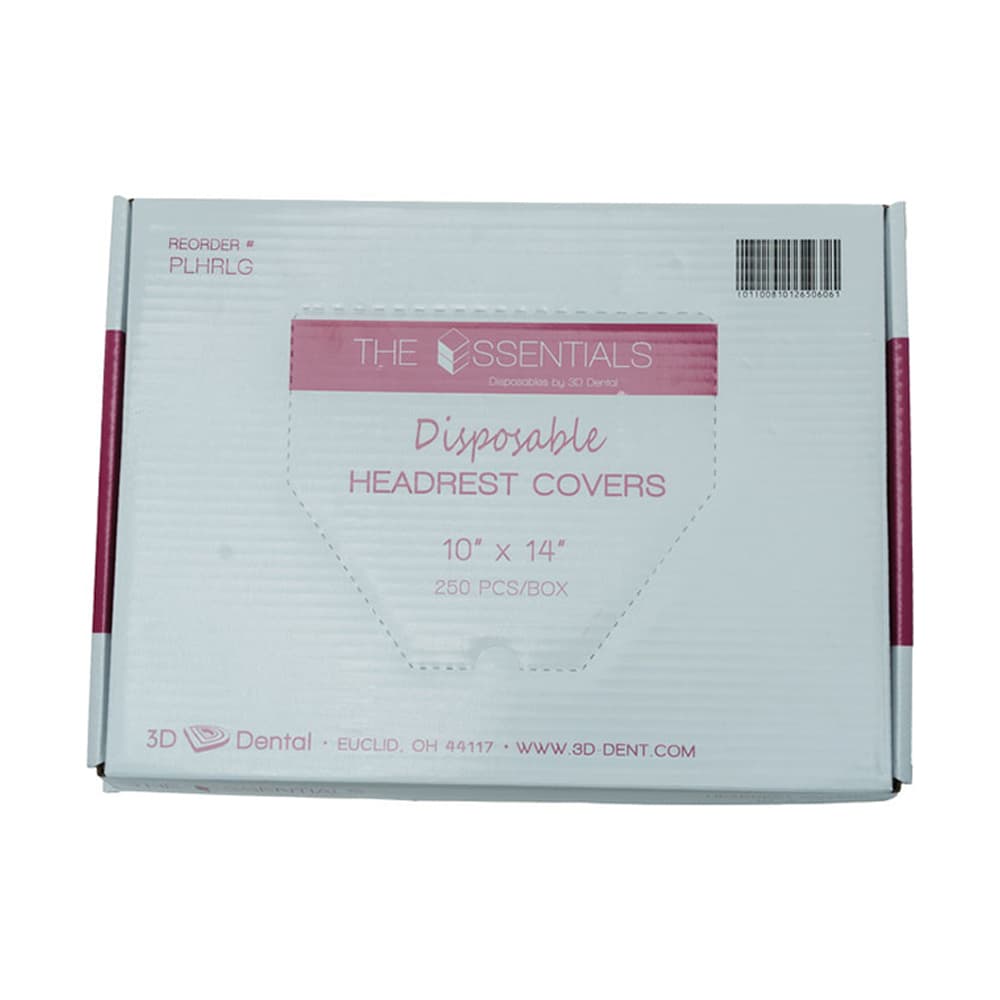Essentials Poly Disposable Headrest Cover, 14 x 10 in, 250/Pk - Essentials 14 x 10 Poly Disposable Headrest Cover, 250/Pk - Image 1