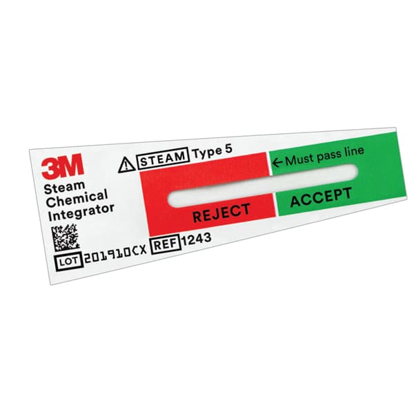 Attest 3M Steam Chemical Integrator, 2 x 500/Pack, 2" x 0.75", Pack Monitoring, Model 1243A - Attest 3M Steam Chemical Integrator, 2 x 500/Pk. 2" x 0.75", Pack Monitoring - Image 1
