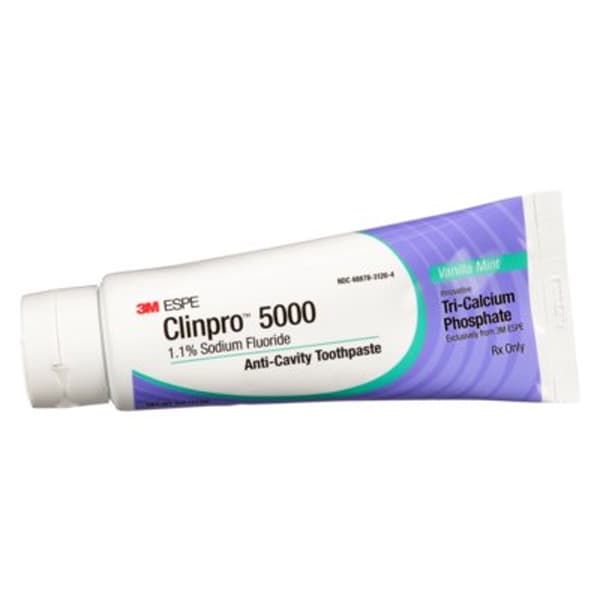Clinpro 5000 Anti-Cavity Toothpaste, Vanilla Mint, 1.1% Sodium Fluoride with Tri-Calcium Phosphate, 4 oz Tubes, Case of 24 - Clinpro 5000 Toothpaste - Vanilla Mint, Case of 24x 4oz Tubes.1.1% Sodium - Image 1