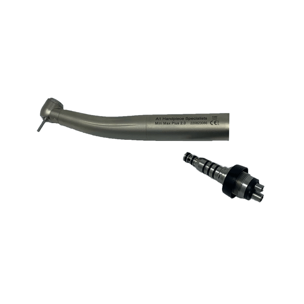 A1 Handpiece Specialists Kavo Compatible Premium Mini Max Plus 2.0 Mini Head High-Speed Handpiece with 4-Hole Adapter - A1 Handpiece Specialists Kavo Compatible Premium Mini Max Plus 2.0 Mini Head Handpiece with 4 Hole Adapter - Image 1