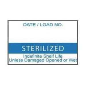 Labelex Sterilization Labels, "STERILIZED" in Blue, Single-Ply, 1,000/Roll, 12 Rolls/Pack - Labelex Sterilization Labels, "STERILIZED" in Blue, Single-Ply, 1,000/roll, 12 - Image 1