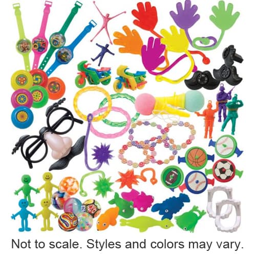 House Brand 500 Deluxe Toys Refill Package, Assorted Small Toys, 500/Pkg - House Brand 500 Deluxe Toys refill package. Assorted fun, durable small toys - Image 1