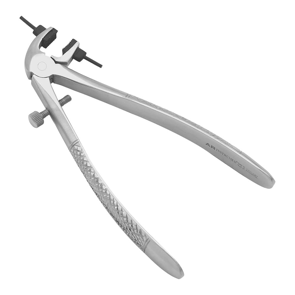 AR INSTRUMED Crown Gripper Remover Plier, Stainless Steel, 6in, Curved Rubber Tip, Non-Slip Handle, 1/Pk - AR INSTRUMED Crown Gripper Remover Plier SS 6in Non Slip Handle Curved Rubber Tip - Image 1