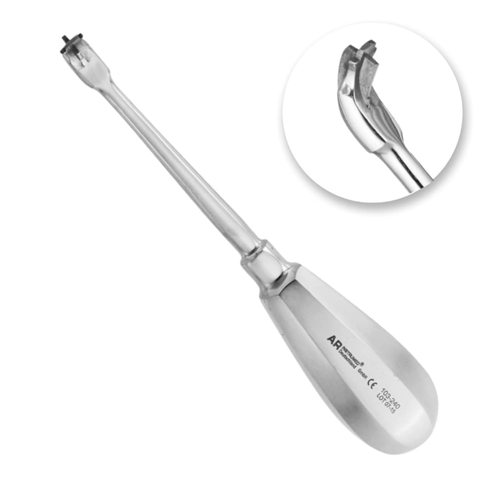 AR INSTRUMED Dental Splitter Crown Remover, Stainless Steel, Multidirectional Non-Slip Tip, Long Handle, 1/Pk - AR INSTRUMED Dental Splitter Crown Remover SS Multidirectional Tip Non Slip Long Handle - Image 1