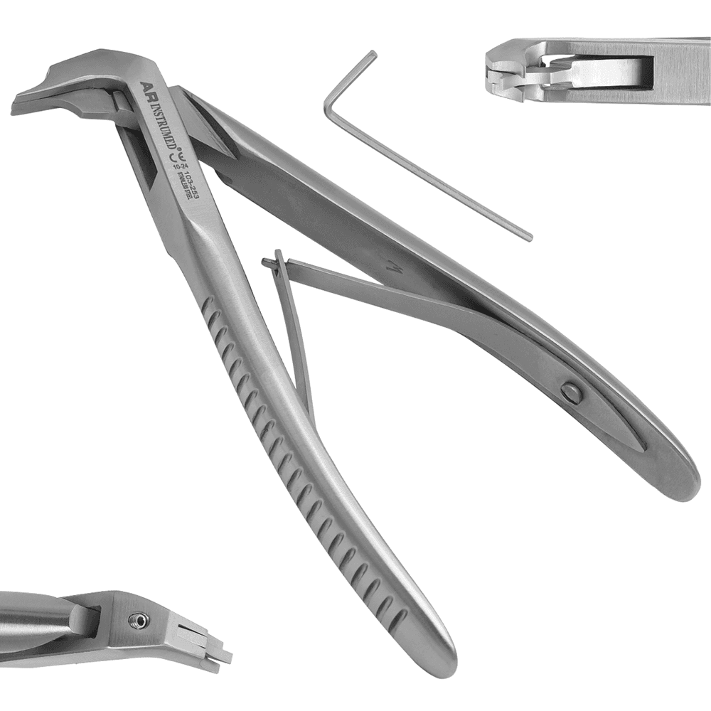 AR INSTRUMED Crown Spreader/Splitter Forcep, Stainless Steel, 6.6in, Curved Tip, Non-Slip Handle, 1/Pk - AR INSTRUMED Crown Spreader Splitter Forcep SS 6.6in Curved Tip Non Slip Handle - Image 1