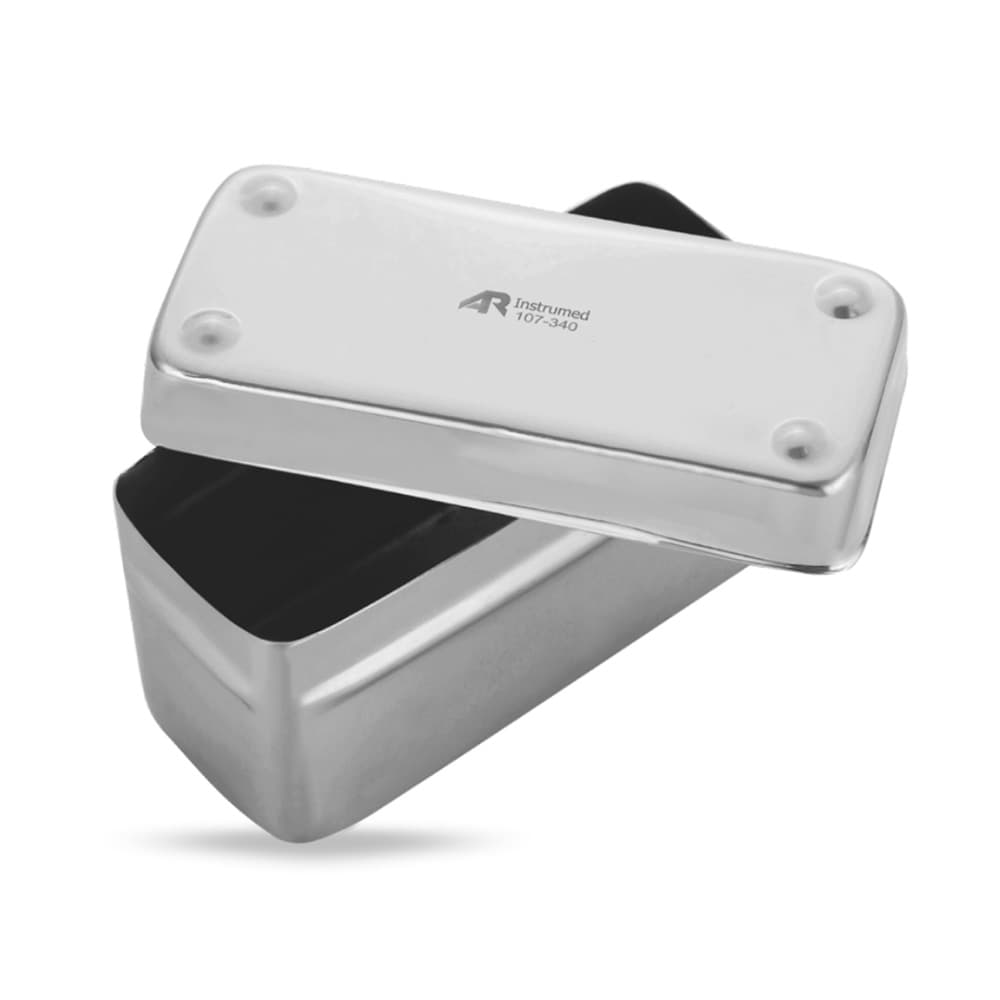 AR INSTRUMED Endodontic Instrument Box, 4" x 1.5" x 2", Stainless Steel, 1/Pk - AR INSTRUMED Endodontic INSTRUMEDnt Box 4x1.5x2" – Stainless Steel - Image 1