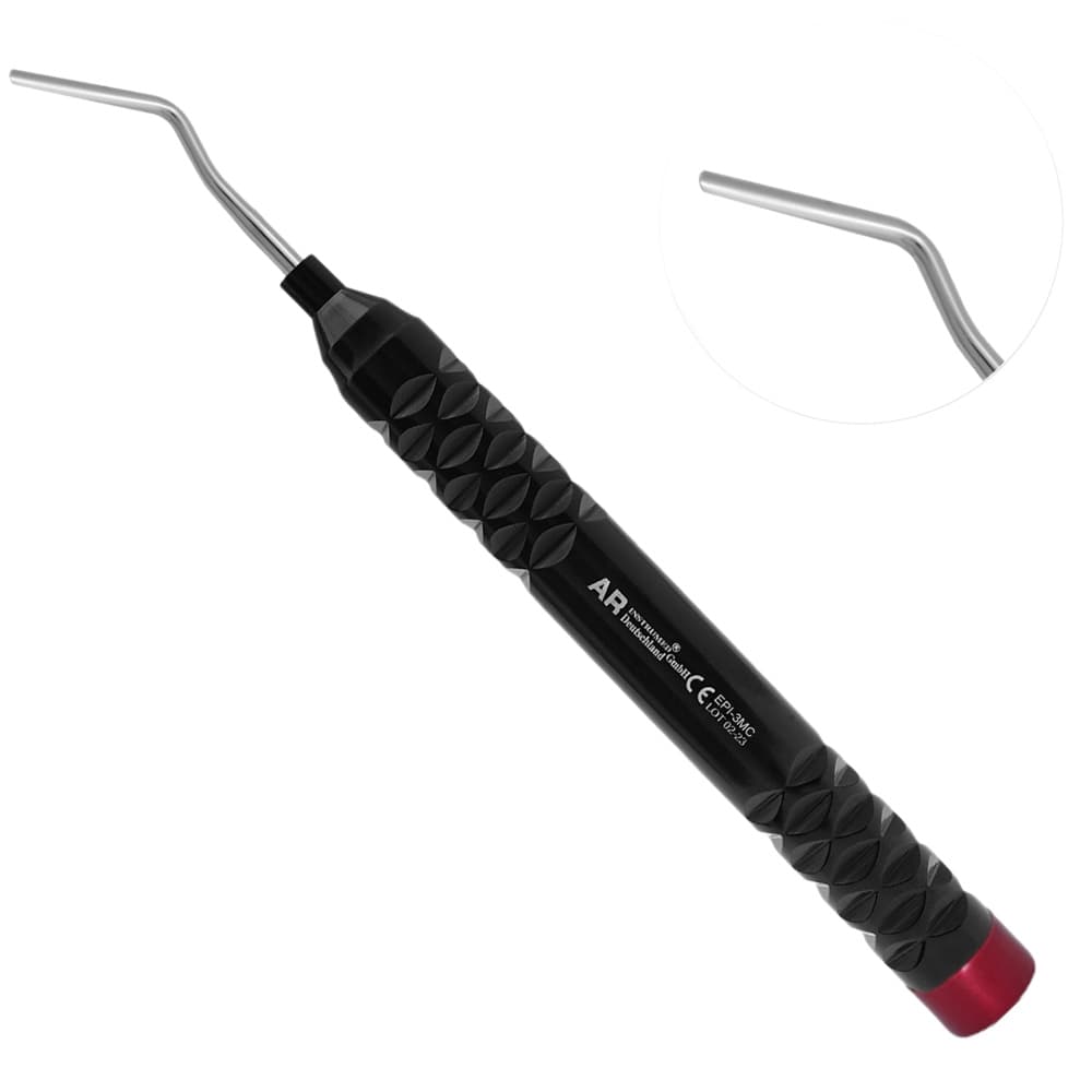 AR INSTRUMED Dental Flexible Periotome, 2mm Sharp Curved Tip, Medical Grade Stainless Steel, Black Textured Handle, 1/Pk - AR INSTRUMED Dental Flexible Periotome, Medical Grade Stainless Steel, 2mm Sharp Curved Tip, Black Textured Handle, Dentist Extraction INSTRUMEDnt, Perfects Dentists, Nurses, Medical Students - Image 1