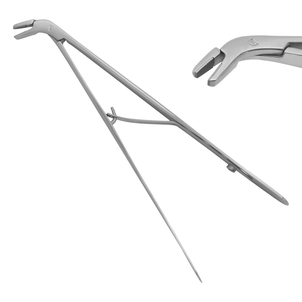 AR INSTRUMED Dental Matrix Band Holding Forceps, 6.5", Tungsten Carbide Tip, Thin Serrated Jaw, Hollow Style Handle, 1/Pk - AR INSTRUMED Dental Matrix Band Holding Forcep, Medical Grade Stainless Steel 6.5 inches, Tungsten Carbide Tip, Thin serrated jaw, Hollow Style Handle, sectional Hold Matrix Inserting Tool - Image 1