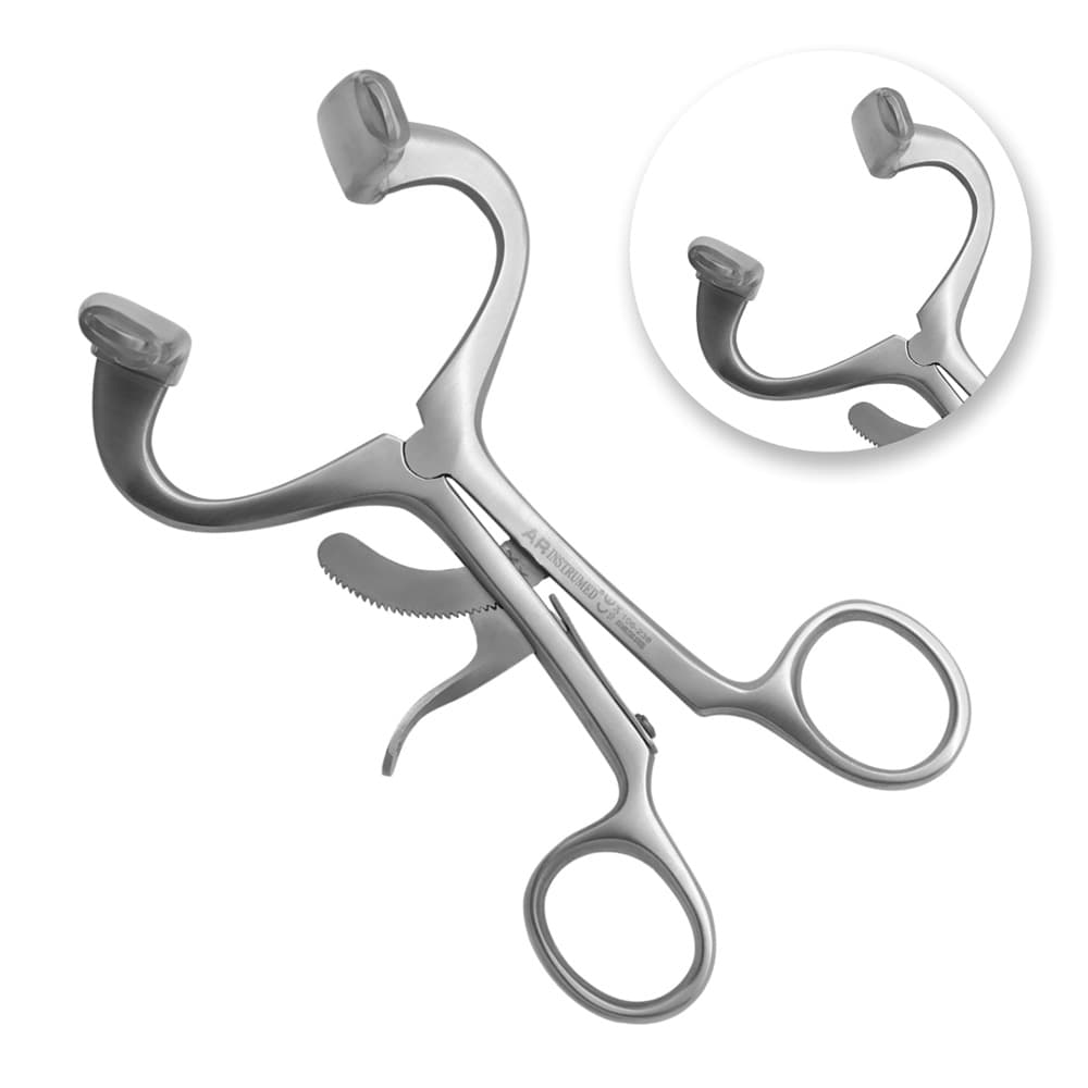 AR INSTRUMED Dental Molt Mouth Gag Retractor, 4.3" Stainless Steel, Ratchet Locking, 1/Pk - AR INSTRUMED Dental Molt Mouth Gag Retractor, Medical grade stainless steel 4.3 inches, Ratchet Locking Position, Smooth Rounded Tip, Ring style handle designed, Perfects Dentists, Medical Students - Image 1