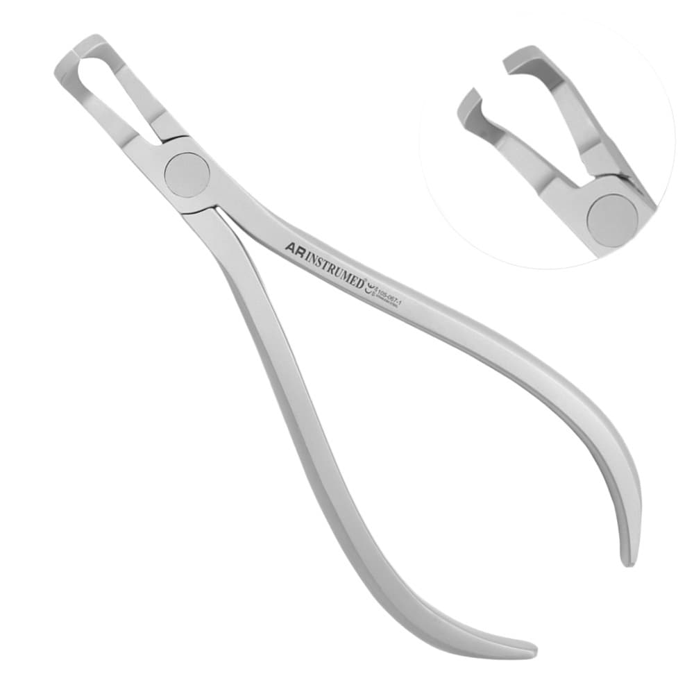 AR INSTRUMED Angled Direct Bond Bracket Remover Plier, 60° Curved, Cushioned Teflon Tip, Non-Slip Handle, 1/Pk - AR INSTRUMED Dental Bracket Remover Plier, Medical Grade Stainless Steel Orthodontic Band Remover INSTRUMEDnt, Cushioned Teflon 60 degree curved Tip, Non slip style Handle, Perfects Dentists, students - Image 1