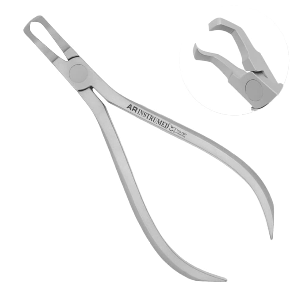 AR Instrumed Angled Direct Bond Bracket Remover Plier, 45°, German Stainless Steel, Thin Sharp Tip, Non-Slip Handle, Autoclavable, 1/Pk - AR Autoclavable Direct Bond Bracket Remover Plier, German Stainless Steel Wire Bending INSTRUMEDnt, Thin Sharp Tip, Non Slip Design Handle, Bracket Removal Tool - Image 1