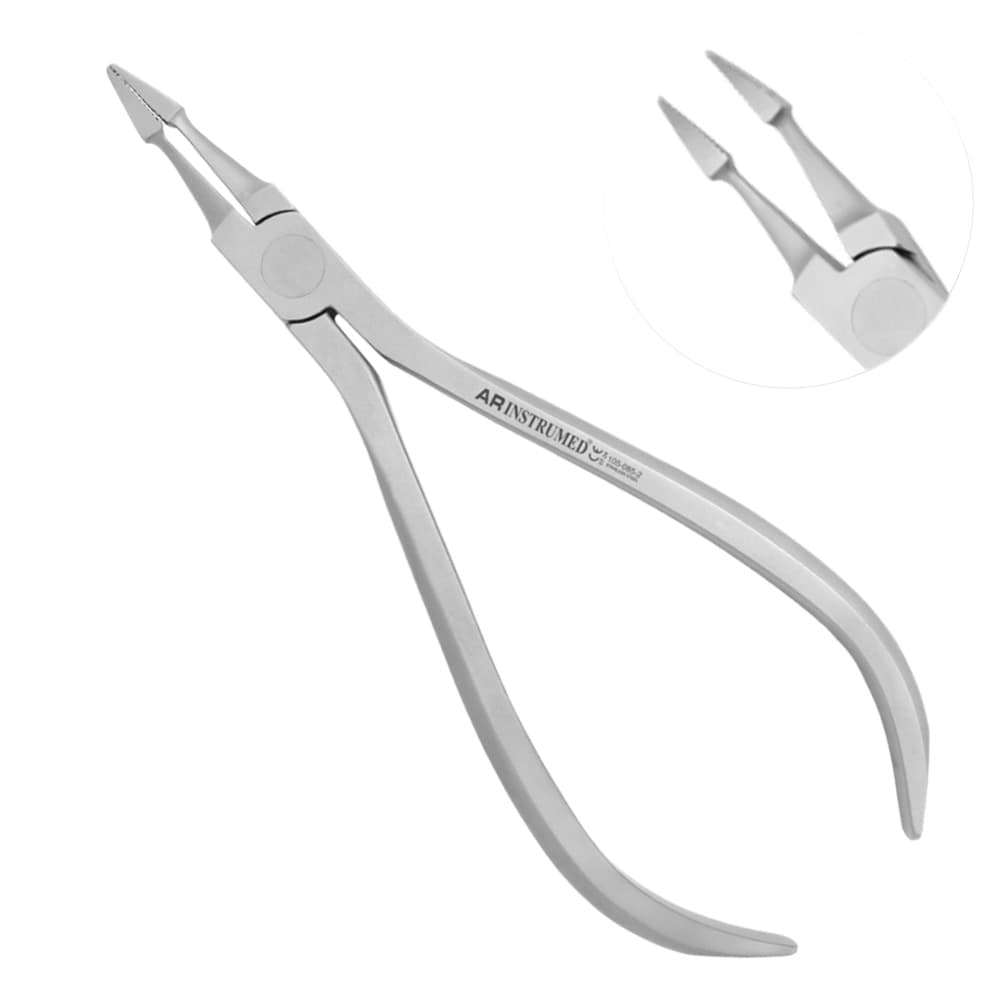 AR INSTRUMED Slim Weingart Plier, Non-Slip, Serrated, 1/Pk - AR INSTRUMED Dental Slim Weingart Plier, Medical Grade Stainless Steel Orthodontic Loop Forming INSTRUMEDnt, Thin serrated tip, Non slip design Handle, Braces Band Arch Wire Cutter - Image 1