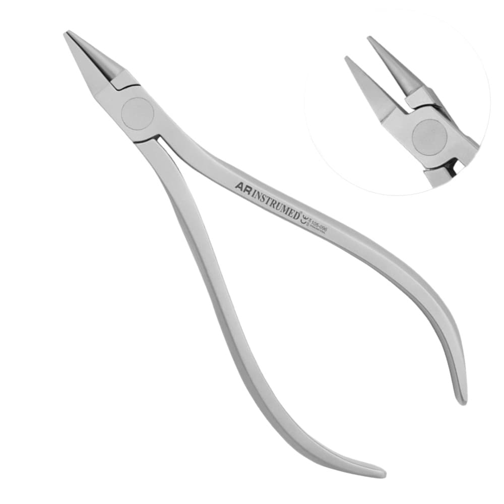 AR INSTRUMED Long Bird Beak Plier, Stainless Steel Orthodontic Loop Forming Instrument, Cone-Shaped Tip, Non-Slip Handle, 1/Pk - AR INSTRUMED Dental Long Bird Beak Plier, Medical Grade Stainless Steel Orthodontic Loop Forming INSTRUMEDnt, cone shaped Tip, Non slip design Handle, Wire Looping Tool, Perfects, Dentists, Students - Image 1