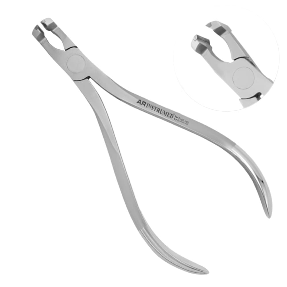 AR INSTRUMED Orthodontic TC Heavy Duty Hard Wire Cutter, Distal End Cut Plier, Tungsten Carbide Beak, Gold Plated Handle, 1/Pk - AR INSTRUMED Orthodontic TC Heavy Duty Hard Wire Cutter, Medical Grade Stainless Steel Distal End Cut Plier, Sharp Slimmer Tip, Tungsten Carbide Beak, Gold Plated Handle, Braces cutter Tool - Image 1