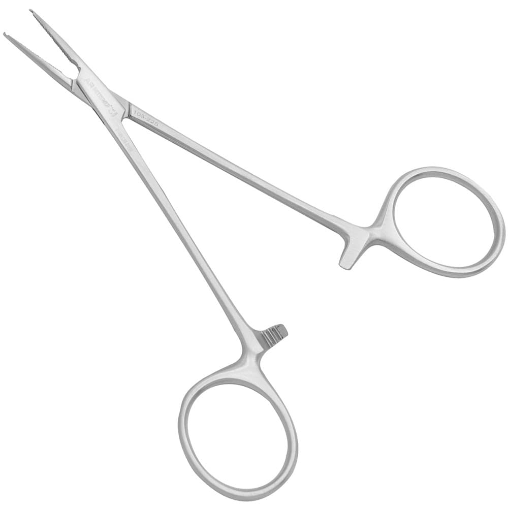 AR INSTRUMED Groove Mathieu Ligature Plier, Grooved Serrated Tip, Ring Handle, 5.5in, 3 Lock - AR INSTRUMED Groove Mathieu Ligature Plier Grooved Serrated Tip Ring Handle 5.5in 3 Lock - Image 1