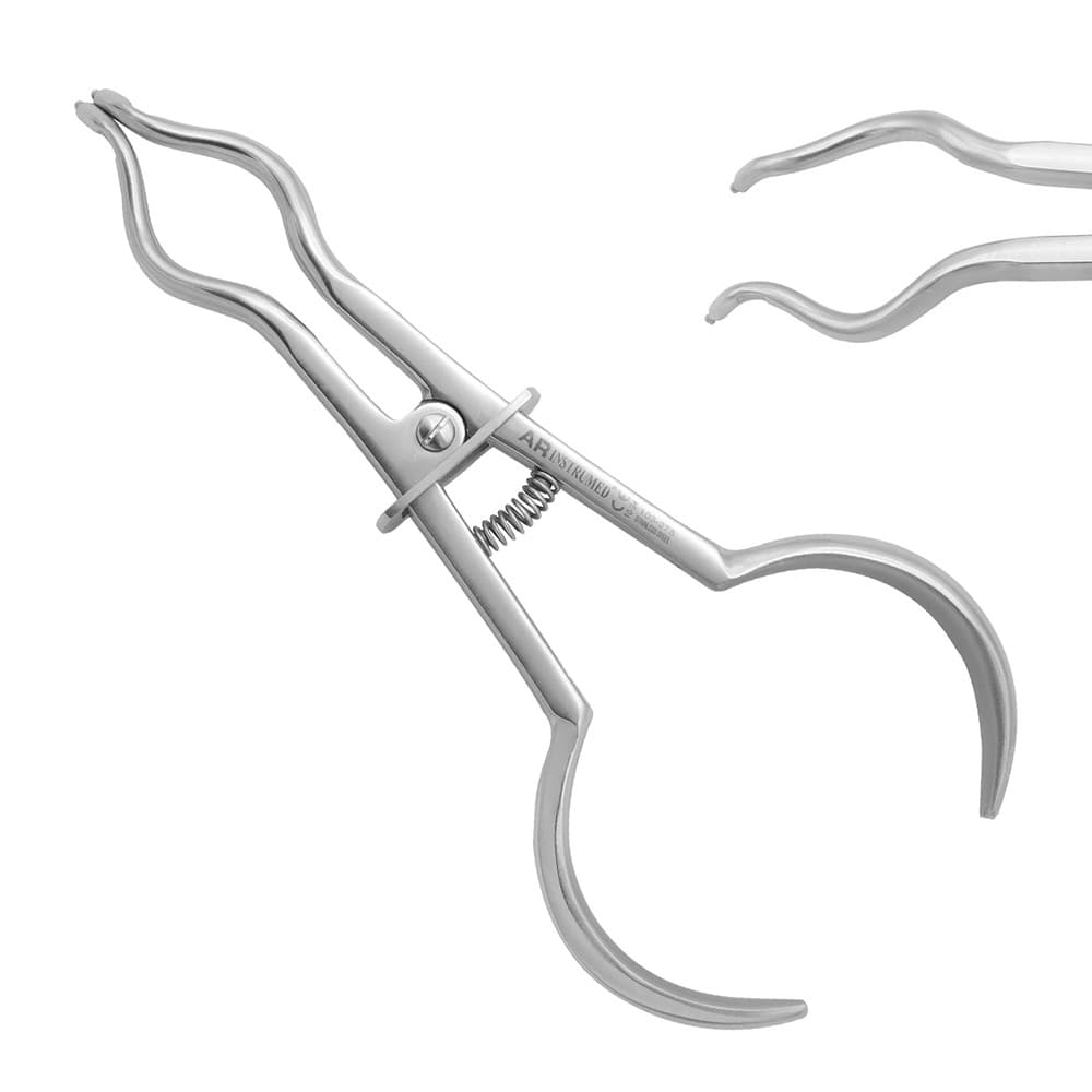 AR Instrumed Dental Rubber Dam Clamp Brewer Forceps, 6.5", Stainless Steel, Spherical Tip, Serrated, Stopper Locking Position, 1/Pk - AR INSTRUMED Dental Rubber Dam Clamp Brewer Forcep, Medical Grade Stainless Steel 6.5 inches, Spherical Tip, stopper locking position, Ribbon Style Handle, Endodontic Restorative INSTRUMEDnt - Image 1