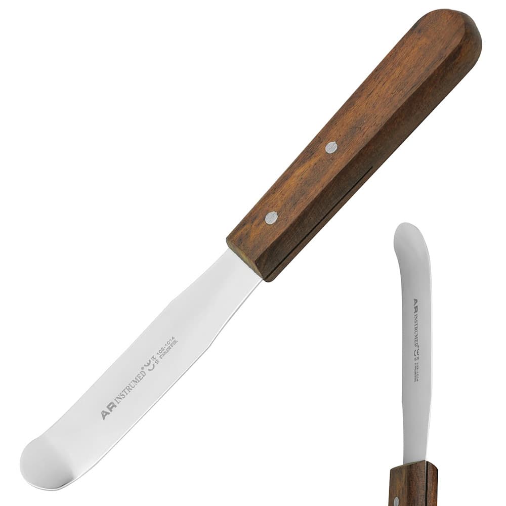 AR INSTRUMED Dental Alginate Spatula, Stainless Steel 7.6", Flexible Curved Tip, 1/Pk - AR INSTRUMED Dental Alginate Spatula, Stainless Steel 7.6", Flexible Curved Tip - Image 1
