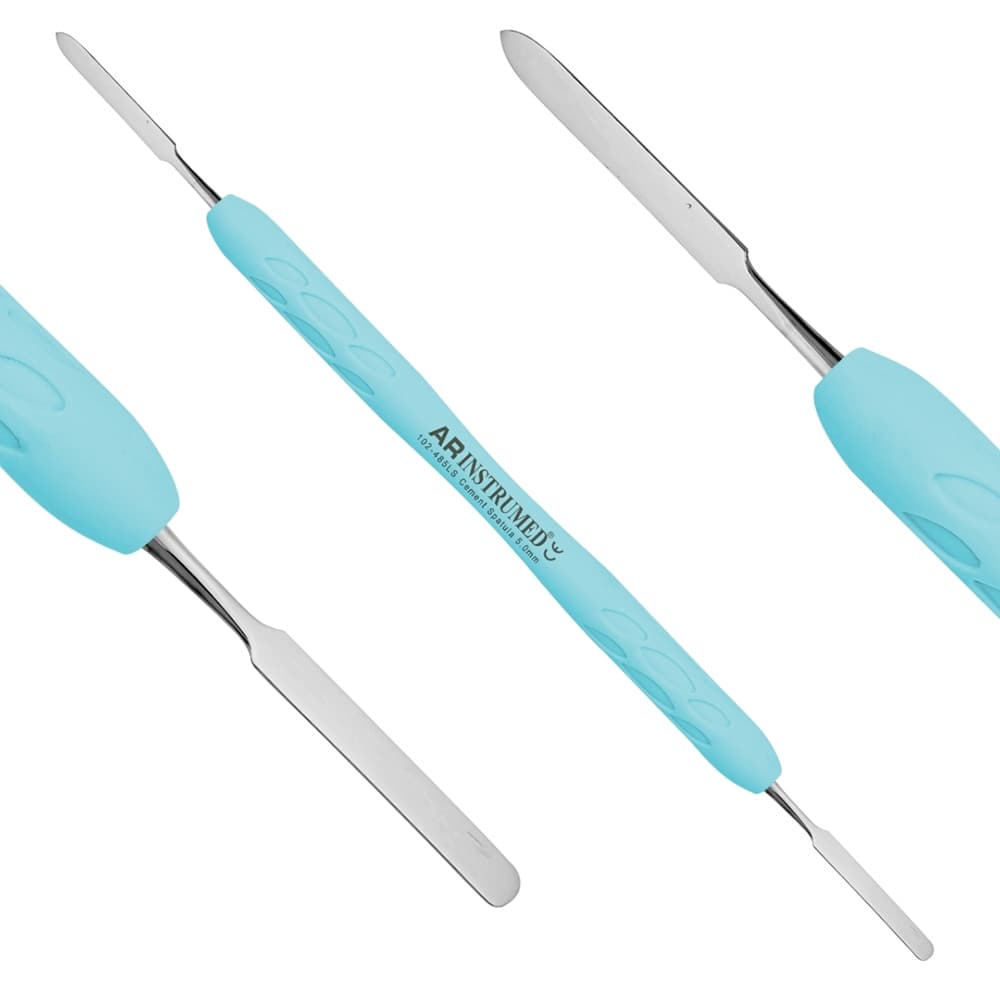 AR INSTRUMED Dental Cement Mixing Spatula, Stainless Steel, Sharp Flat Tip, Double-Ended, 5.0mm, Gray, 1/Pk - AR INSTRUMED Dental Cement Mixing Spatula, Stainless Steel, Sharp Flat Tip, Double Ended - Image 1