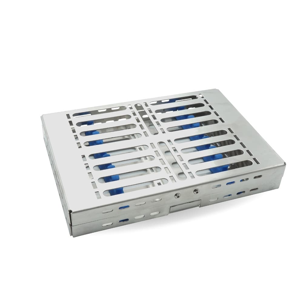 AR INSTRUMED Autoclave Sterilization Cassette Tray, Stainless Steel, 192x144x34mm (7.56" x 5.67" x 1.34"), 10 Instruments, 1/Pk - AR INSTRUMED Autoclave Sterilization Cassette Tray, Stainless Steel 192x144x34mm, 10PCS - Image 1