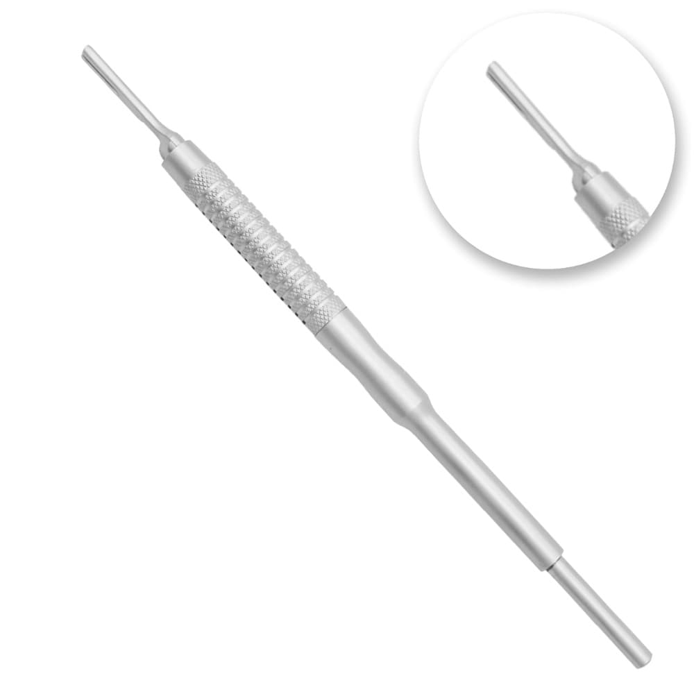 AR INSTRUMED Automatic Round Scalpel Handle No.3, Rounded Adjustable, Fits Blades 10-16, Stainless Steel, 1/Pk - AR INSTRUMED Automatic Round Scalpel Handle No.3 Rounded Adjustable Fits Blades 10-16 - Image 1